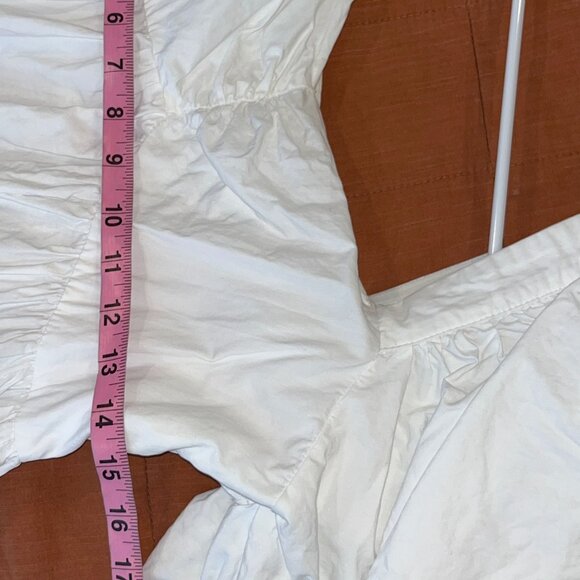 SHOWPO White Puff Sleeve Mini Dress Women Size 8 - Picture 5 of 9